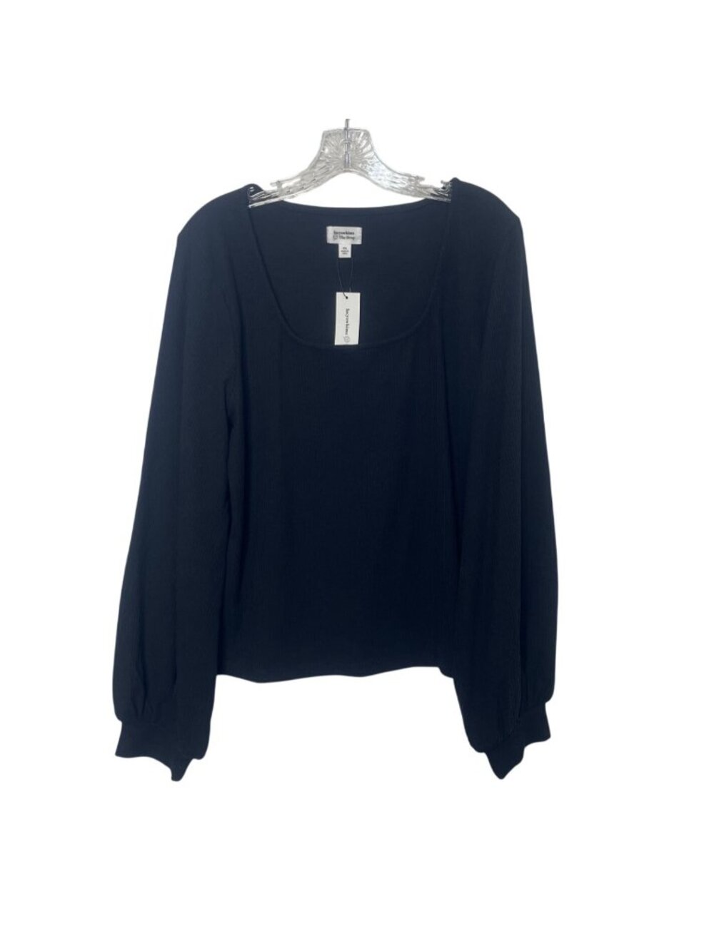 Lucyswhims The Drop Square Neck Lucy Top Womens XXL‎ Black New